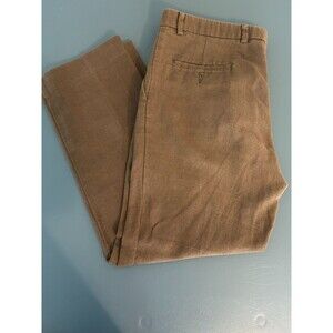 Dockers Premium Pants Men's Size 34x30 Brown Linen Blend Classic Fit Flat Front